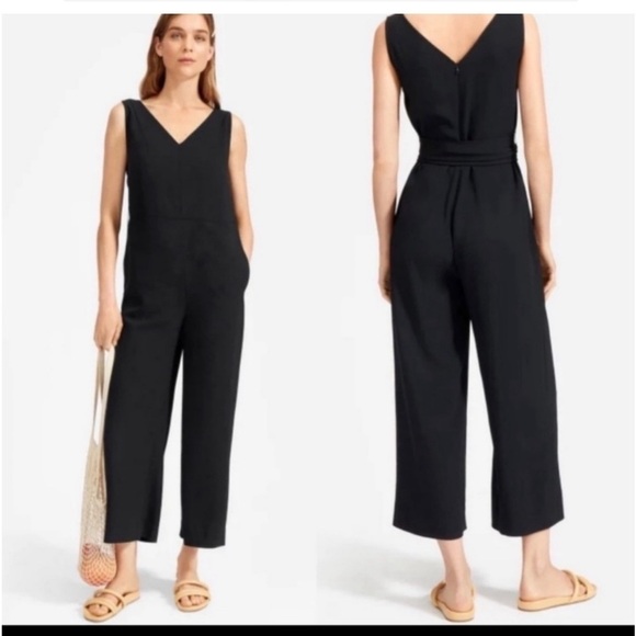 Everlane Japanese GoWeave Black Jumpsuit NWT - Picture 1 of 15
